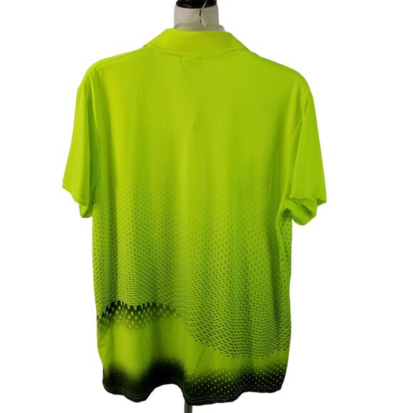 Laishilong Sport Dri Yellow Black Men's Activewear Polo Shirt Large - Picture 2 of 4
